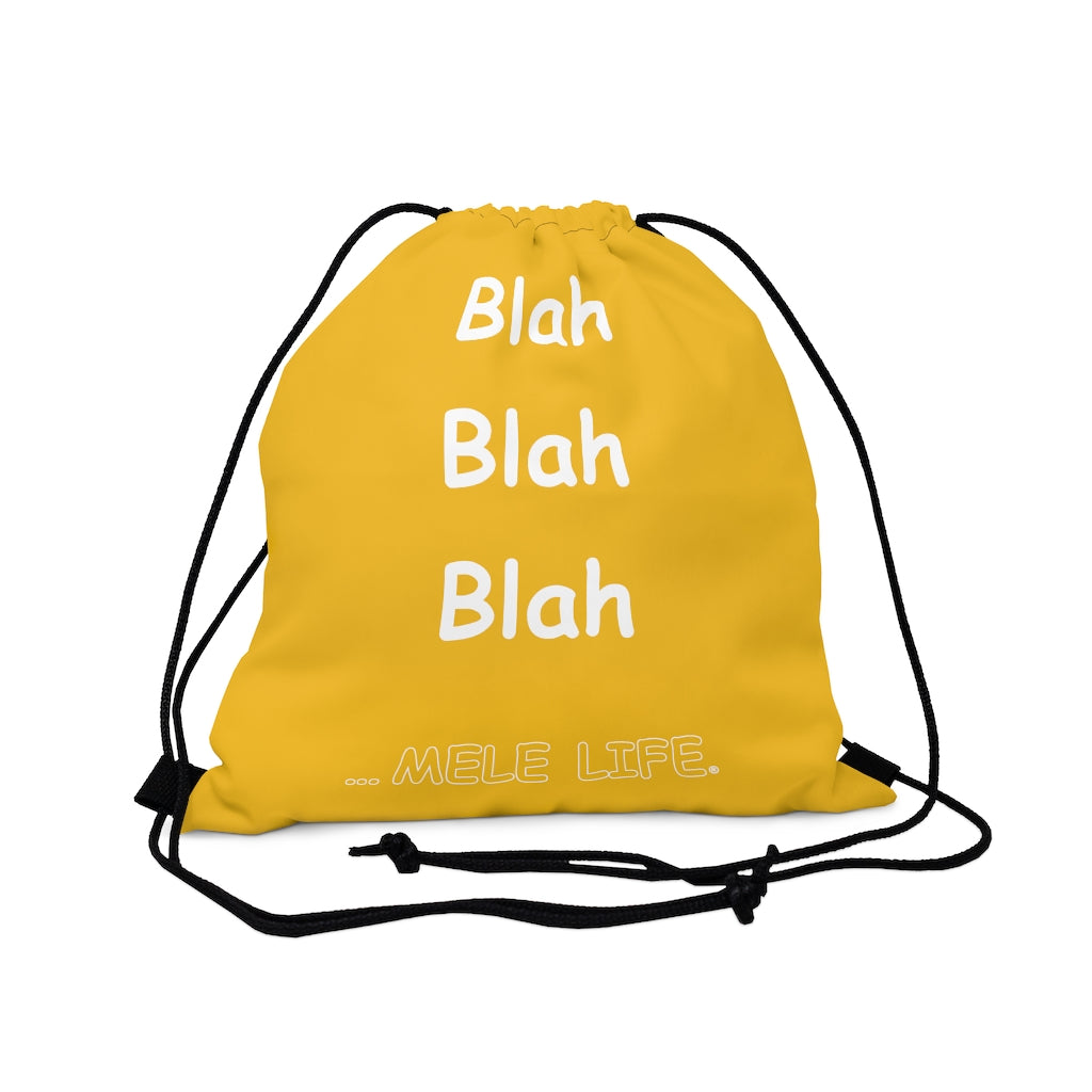 Drawstring Bag - Blah Blah Blah   (yellow)