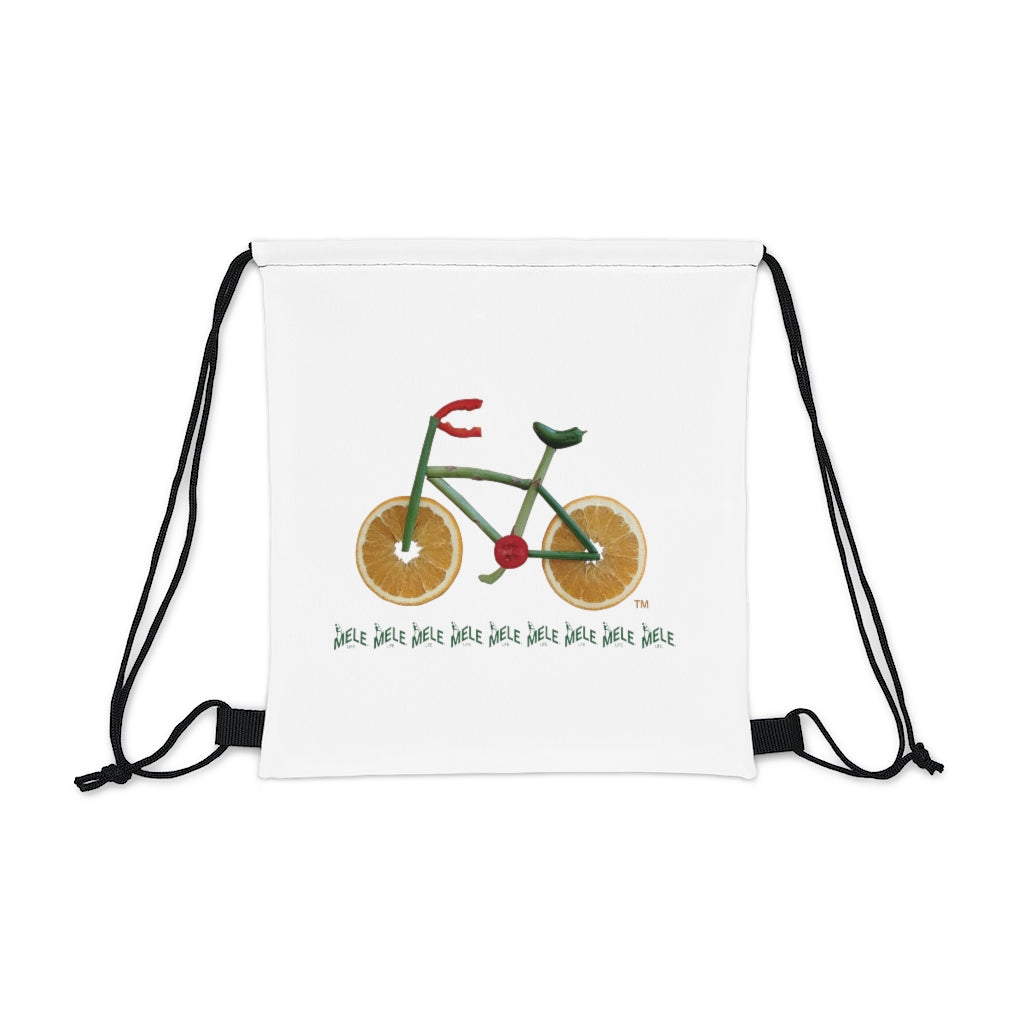 Drawstring Bag - Veggie Bike   (white)