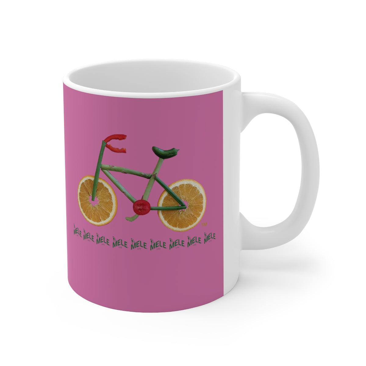 Coffee Mug - Veggie Bike  (pink)