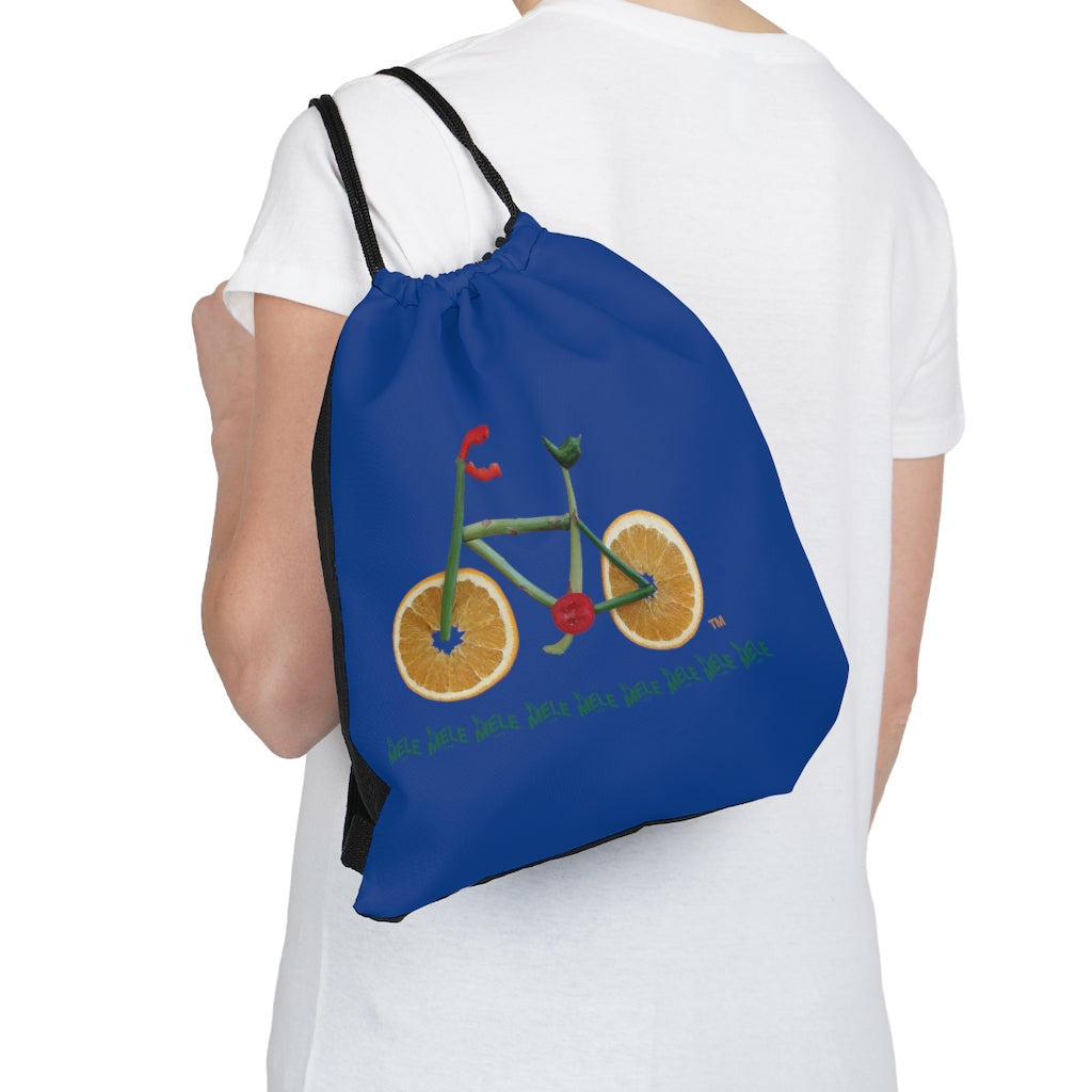 Drawstring Bag - Veggie Bike   (dark blue)