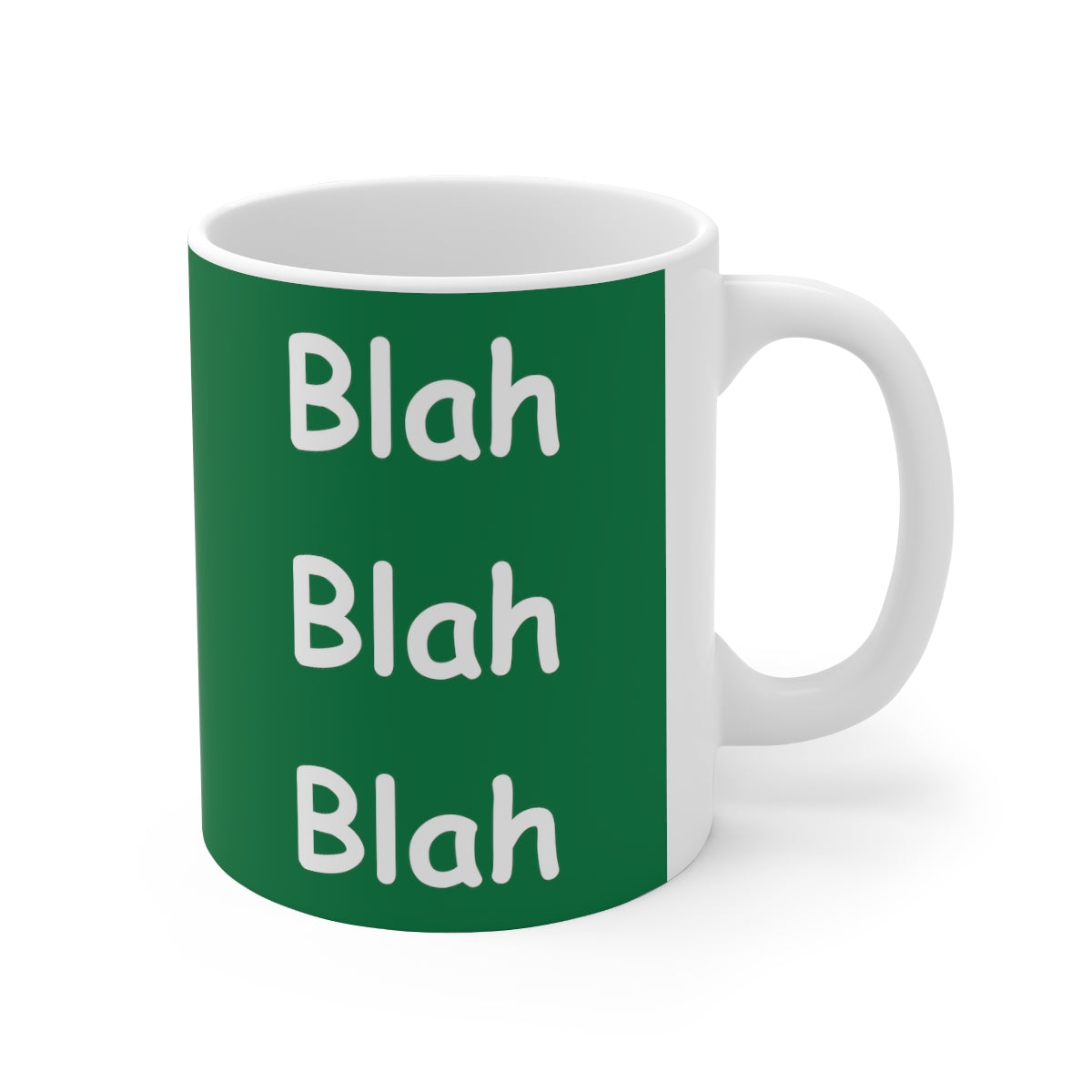 Coffee Mug - Blah Blah Blah   (green)