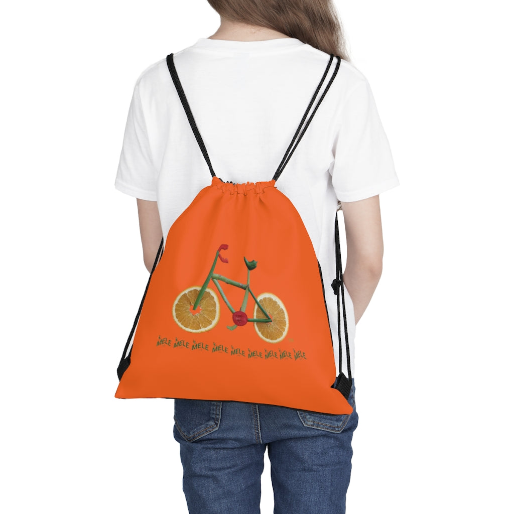 Drawstring Bag - Veggie Bike   (orange)