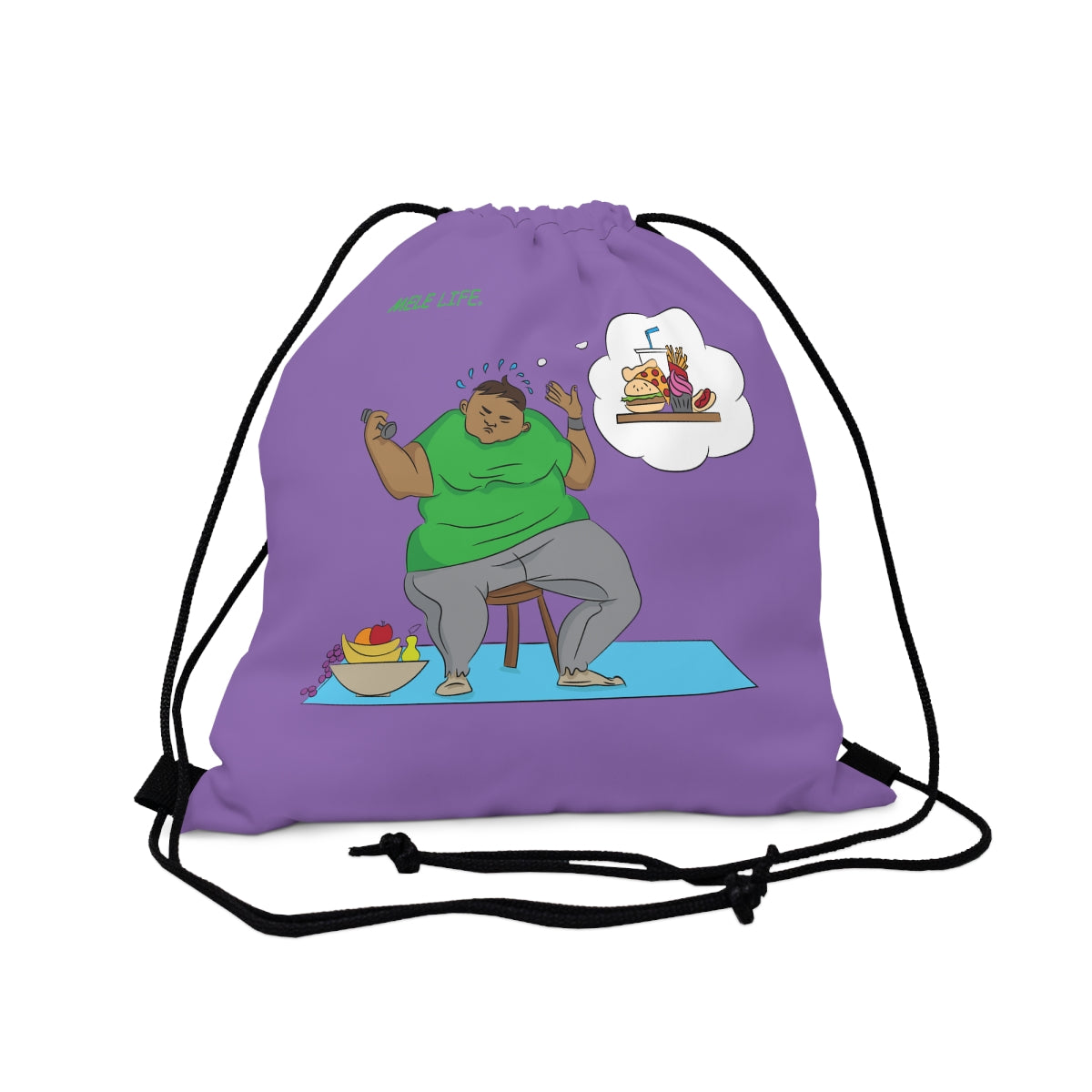 Drawstring Bag - Self Discipline   (purple)