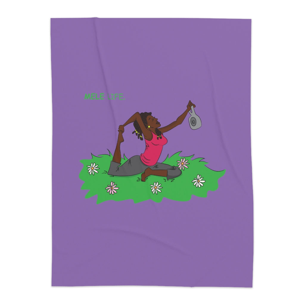 Blanket - Yoga Lady2   (purple)