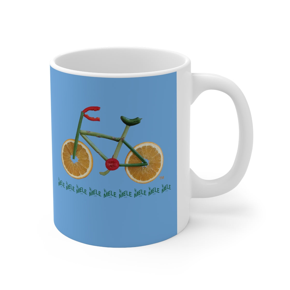Coffee Mug - Veggie Bike  (light blue)