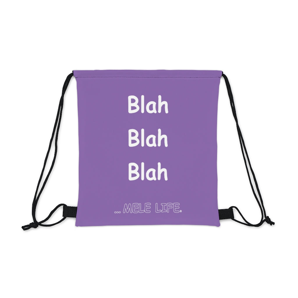Drawstring Bag - Blah Blah Blah   (purple)