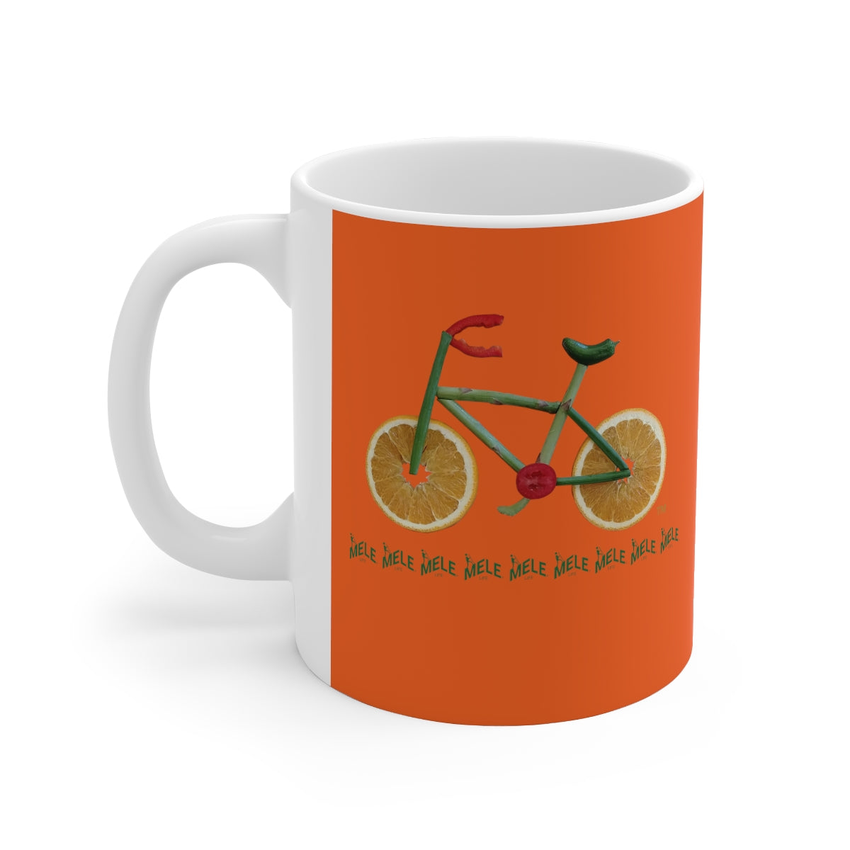 Coffee Mug - Veggie Bike  (orange)