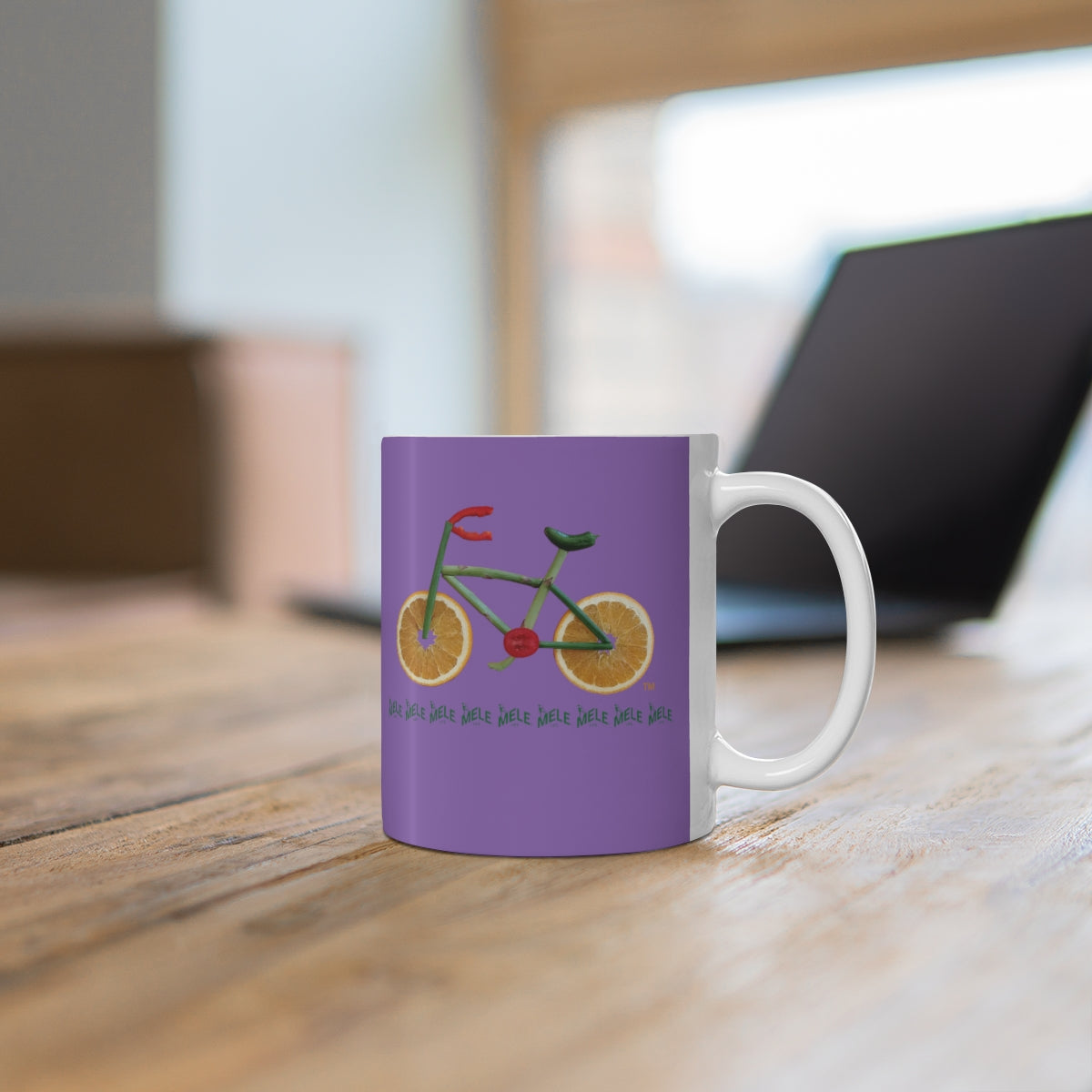 Coffee Mug - Veggie Bike  (purple)