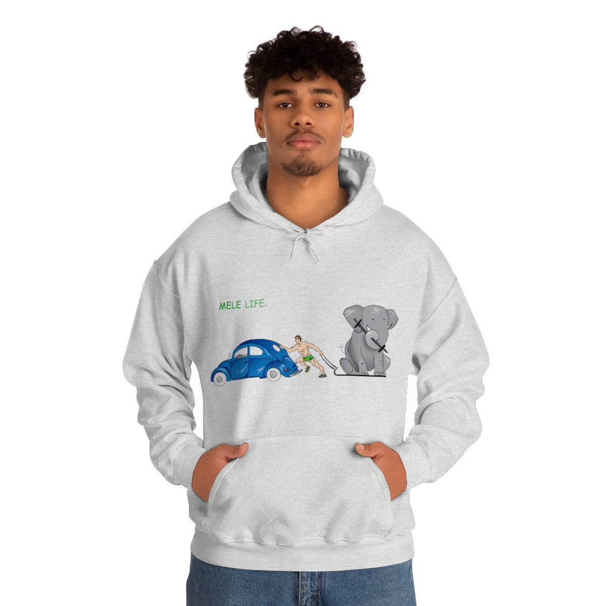 Unisex Heavy Blend™ Hooded Sweatshirt - strong white man  (color palette A)