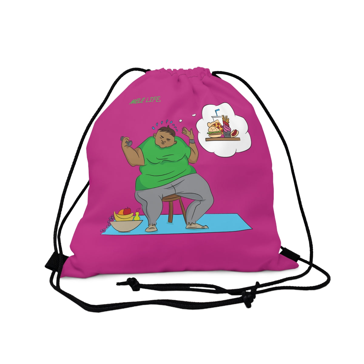 Drawstring Bag - Self Discipline   (pink)