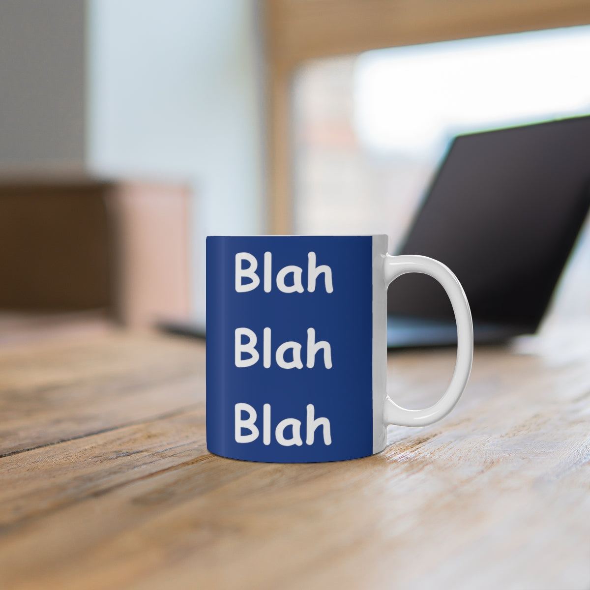 Coffee Mug - Blah Blah Blah   (dark blue)