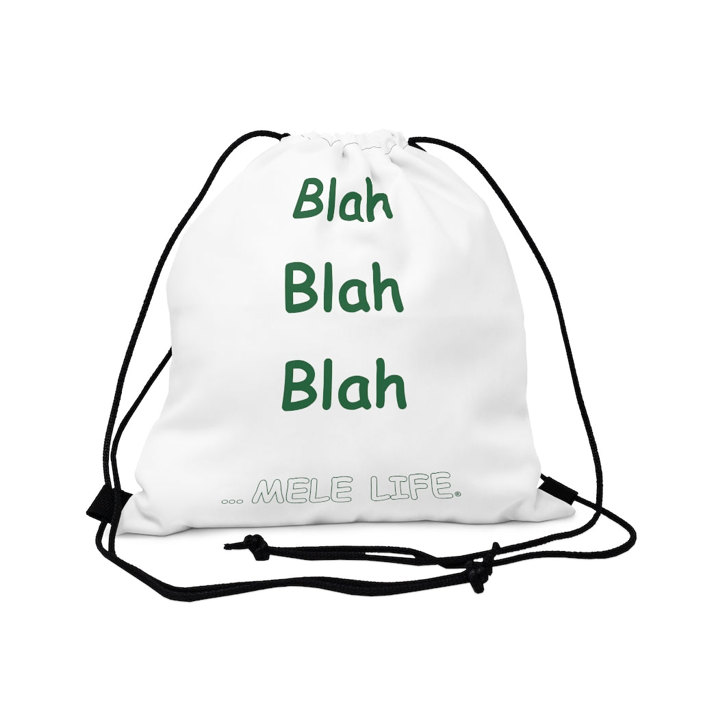 Drawstring Bag - Blah Blah Blah   (white)