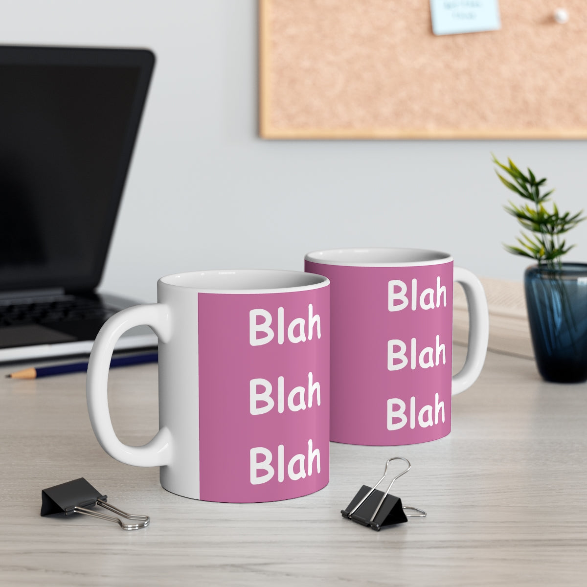 Coffee Mug - Blah Blah Blah   (pink)