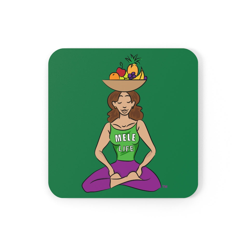 Coaster - Yoga Lady1  (green)