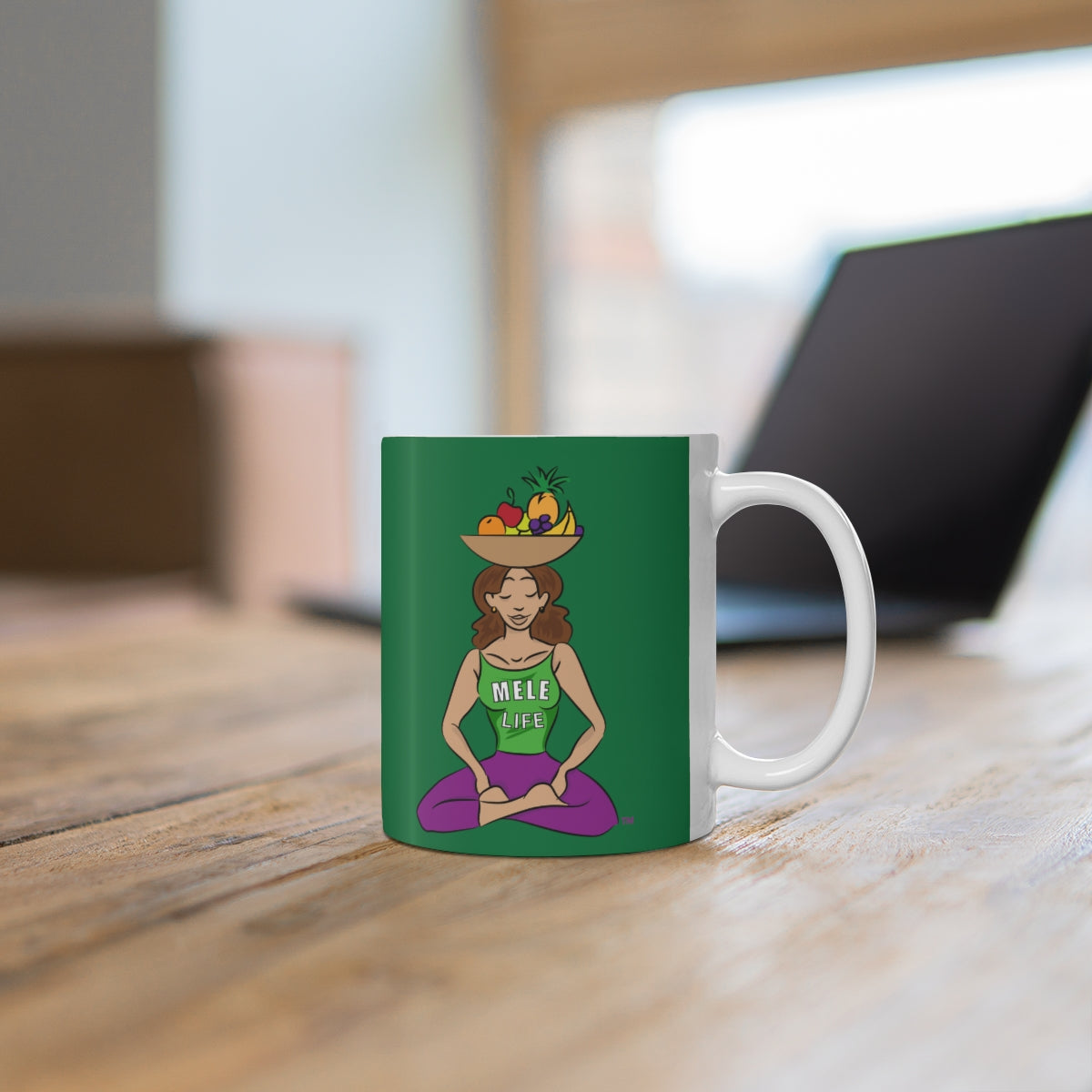 Coffee Mug - Yoga Lady 1   (green)