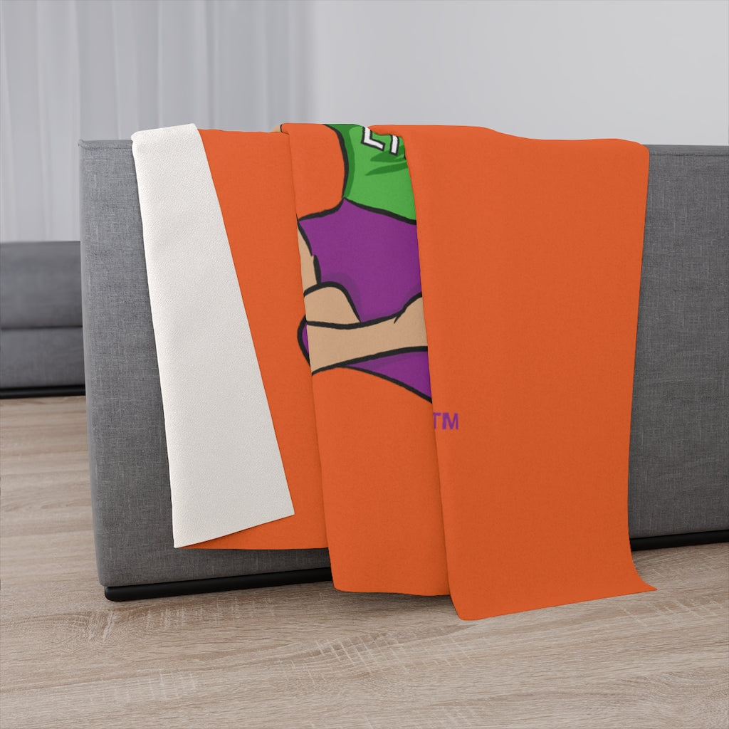 Blanket - Yoga Lady1  (orange)