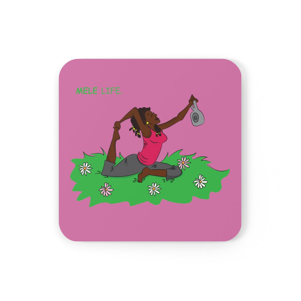 Coaster - Yoga Lady2   (pink)