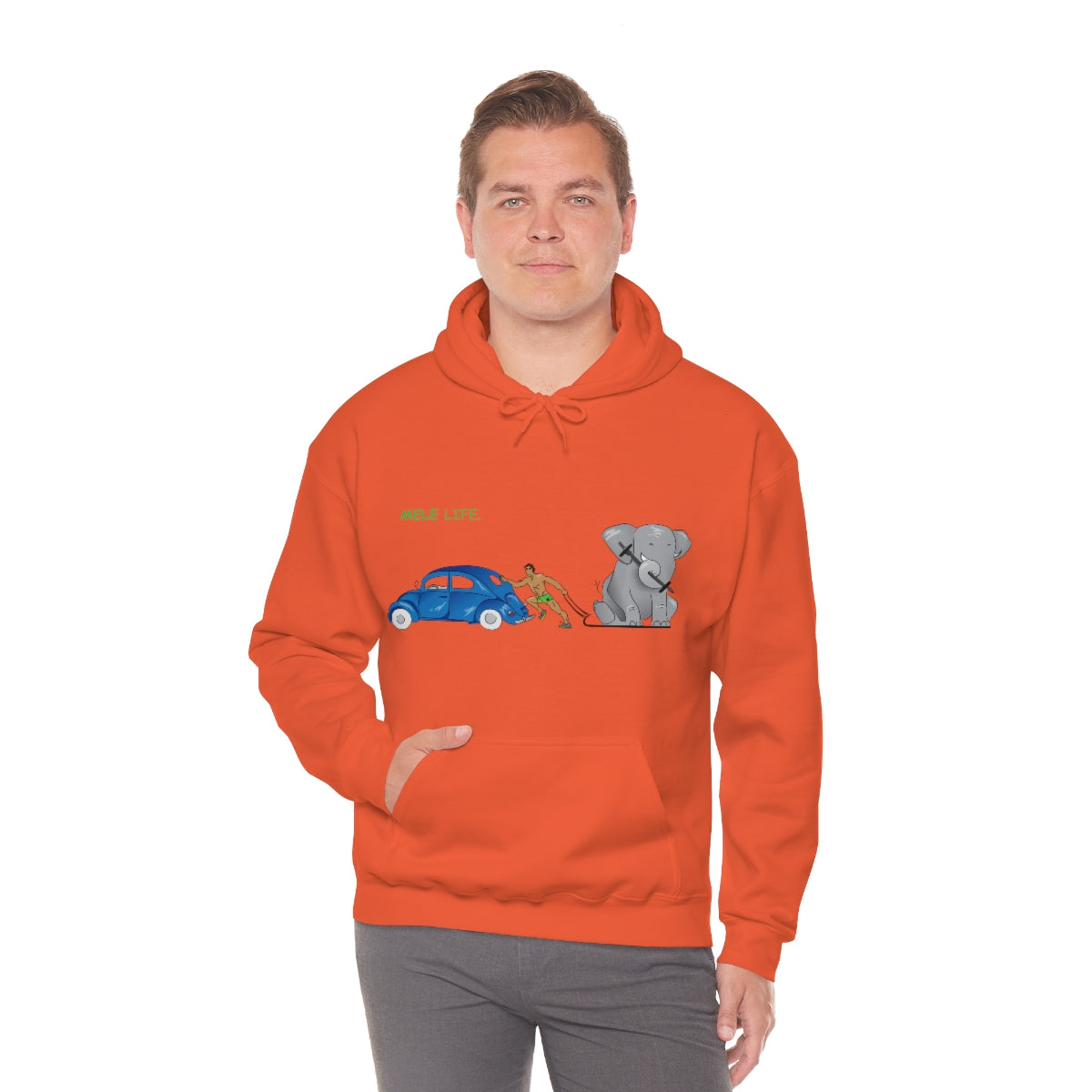 Unisex Heavy Blend™ Hooded Sweatshirt - strong brown man  (color palette A)