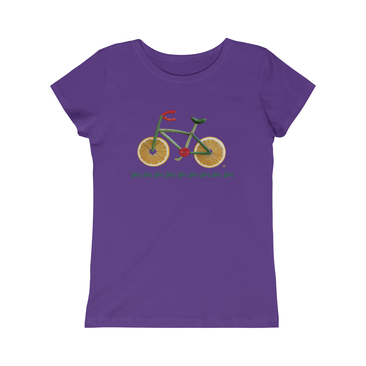 Girls Princess Tee - Veggie Bike