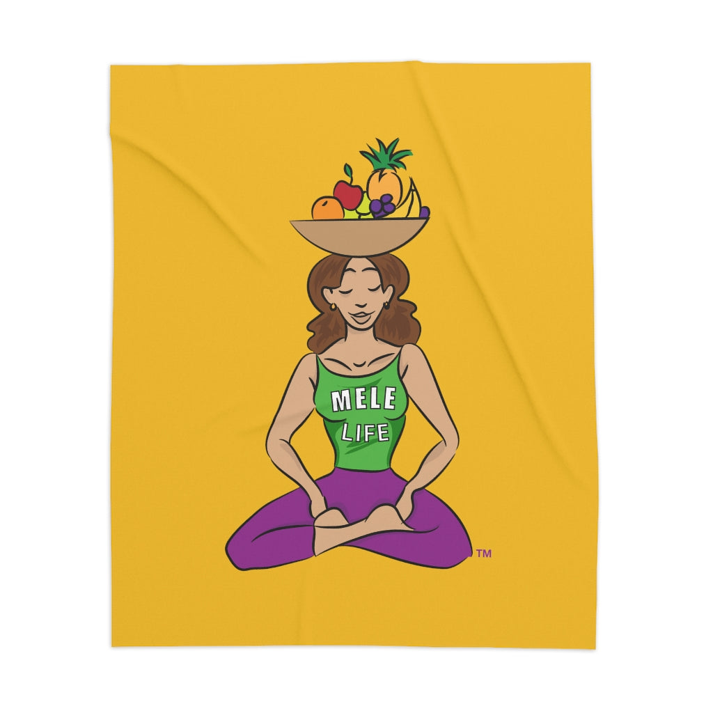 Blanket - Yoga Lady1  (yellow)
