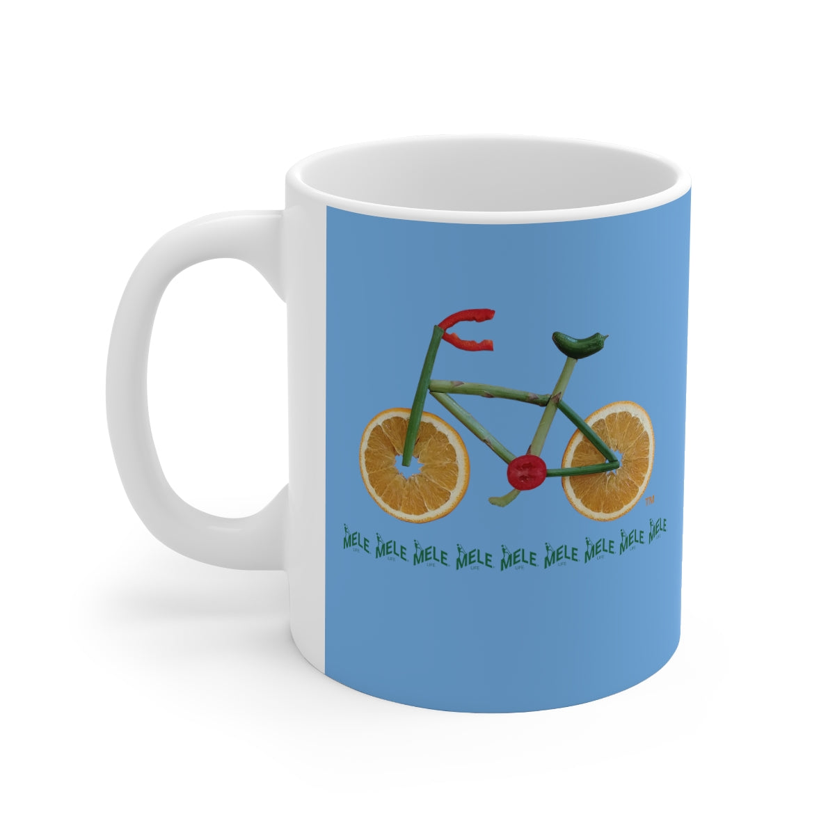 Coffee Mug - Veggie Bike  (light blue)
