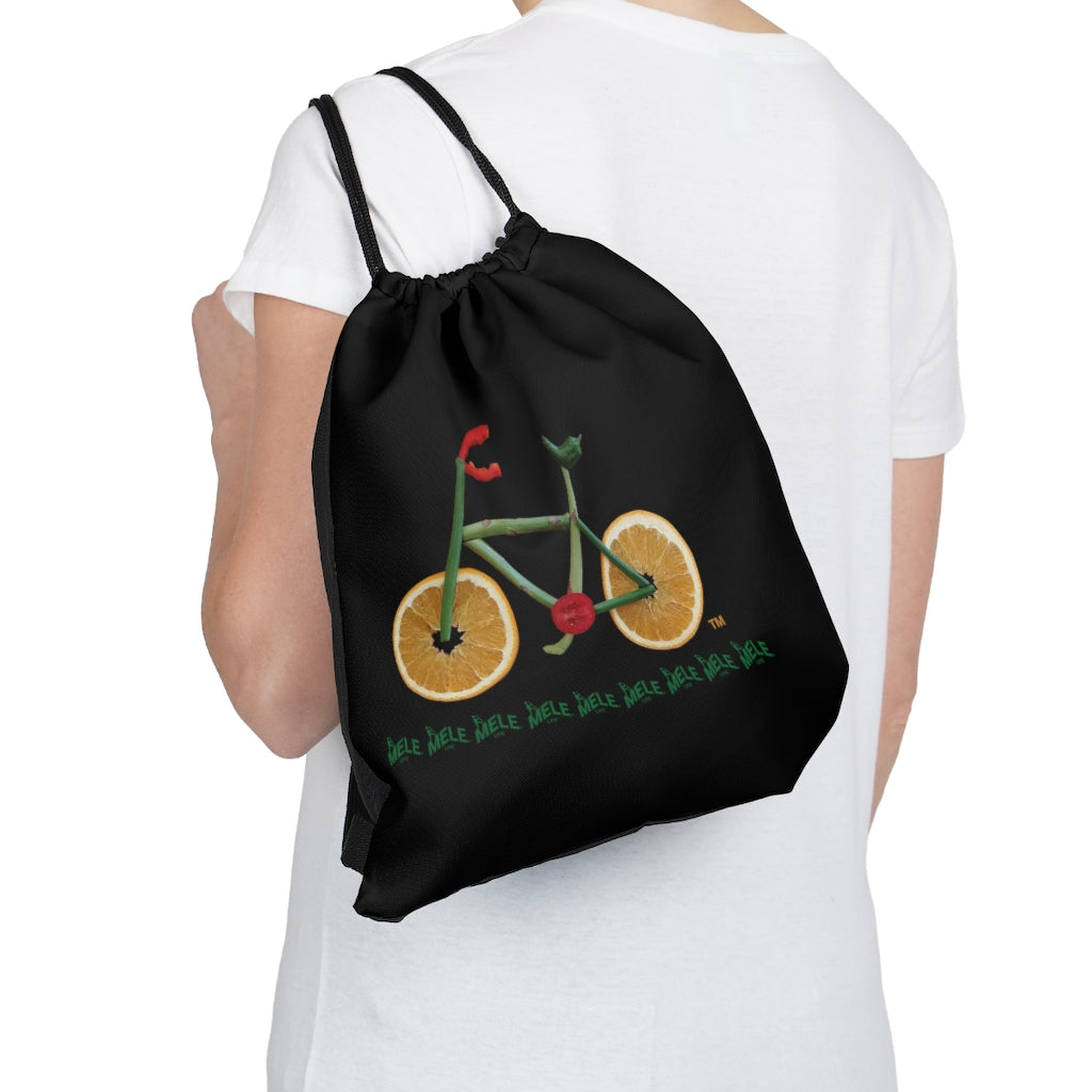 Drawstring Bag - Veggie Bike   (black)