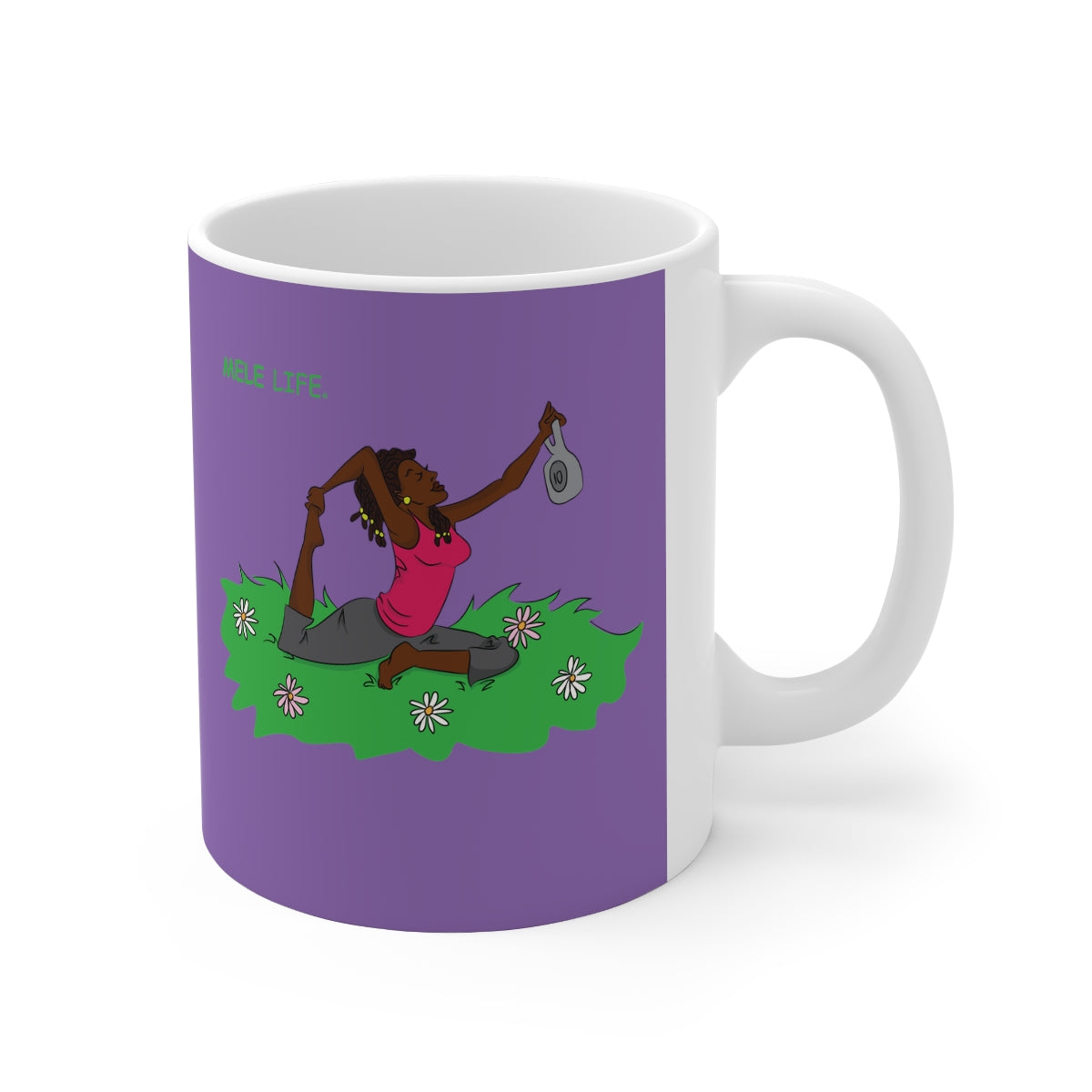 Coffee Mug - Yoga Lady 2   (purple)