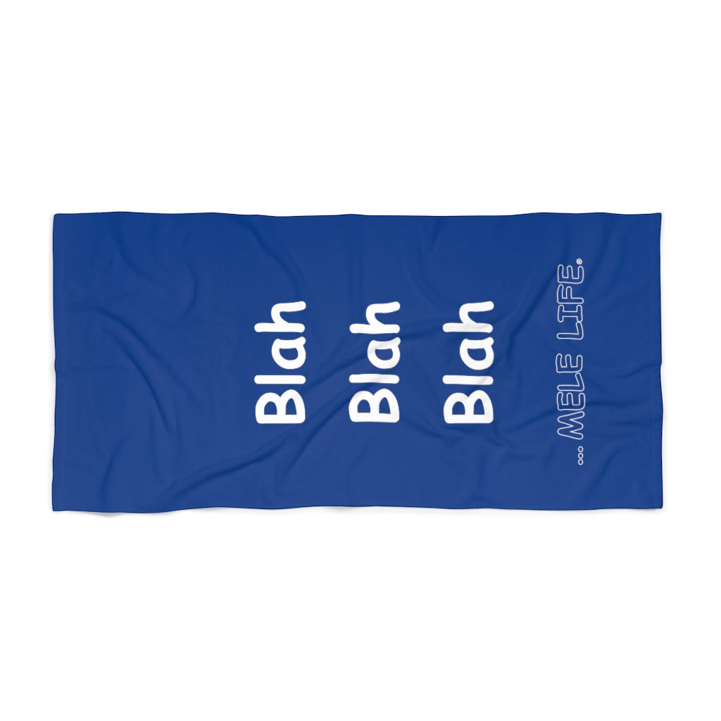 Beach, Bath & Pool Towel - Blah Blah Blah (blue)