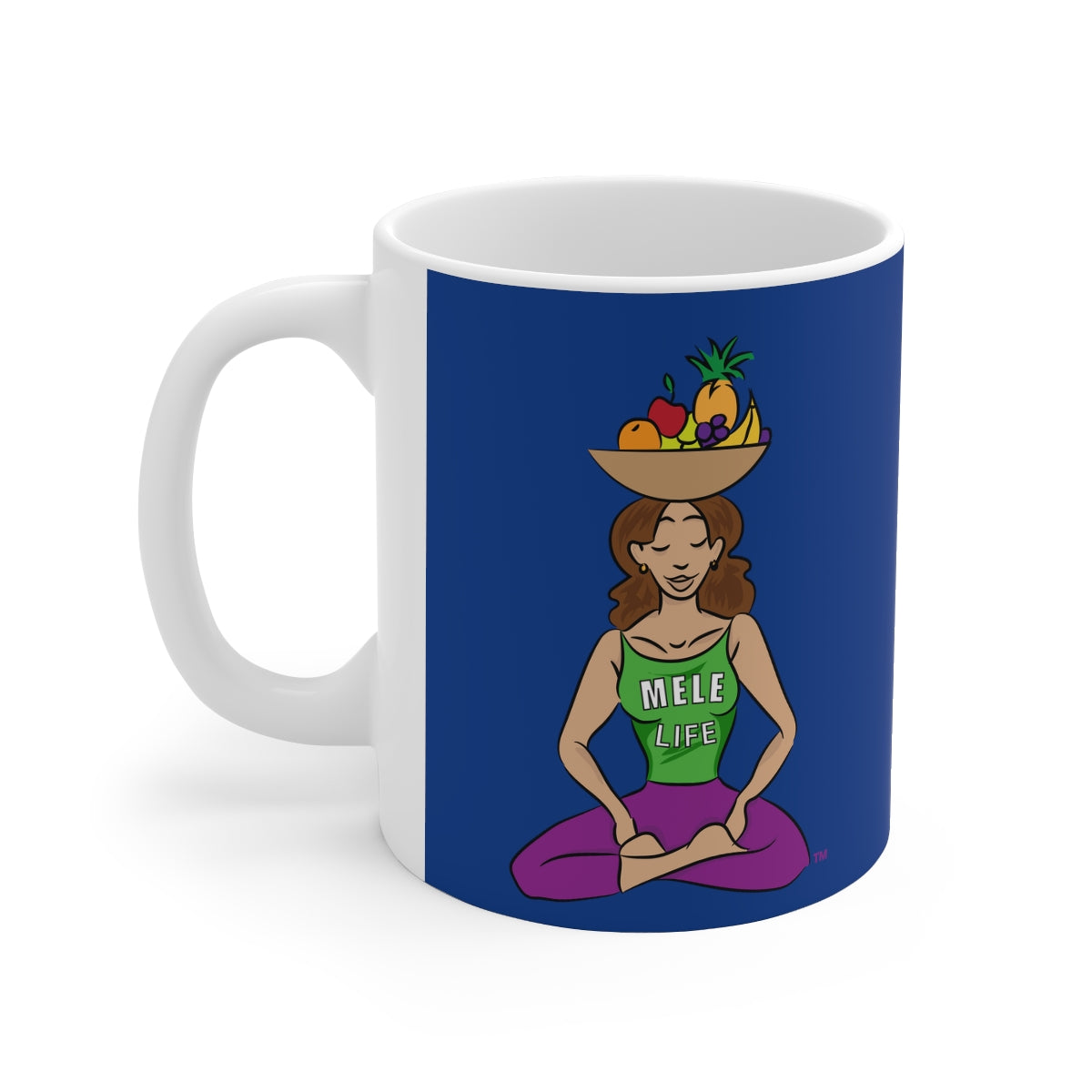 Coffee Mug - Yoga Lady 1   (dark blue)