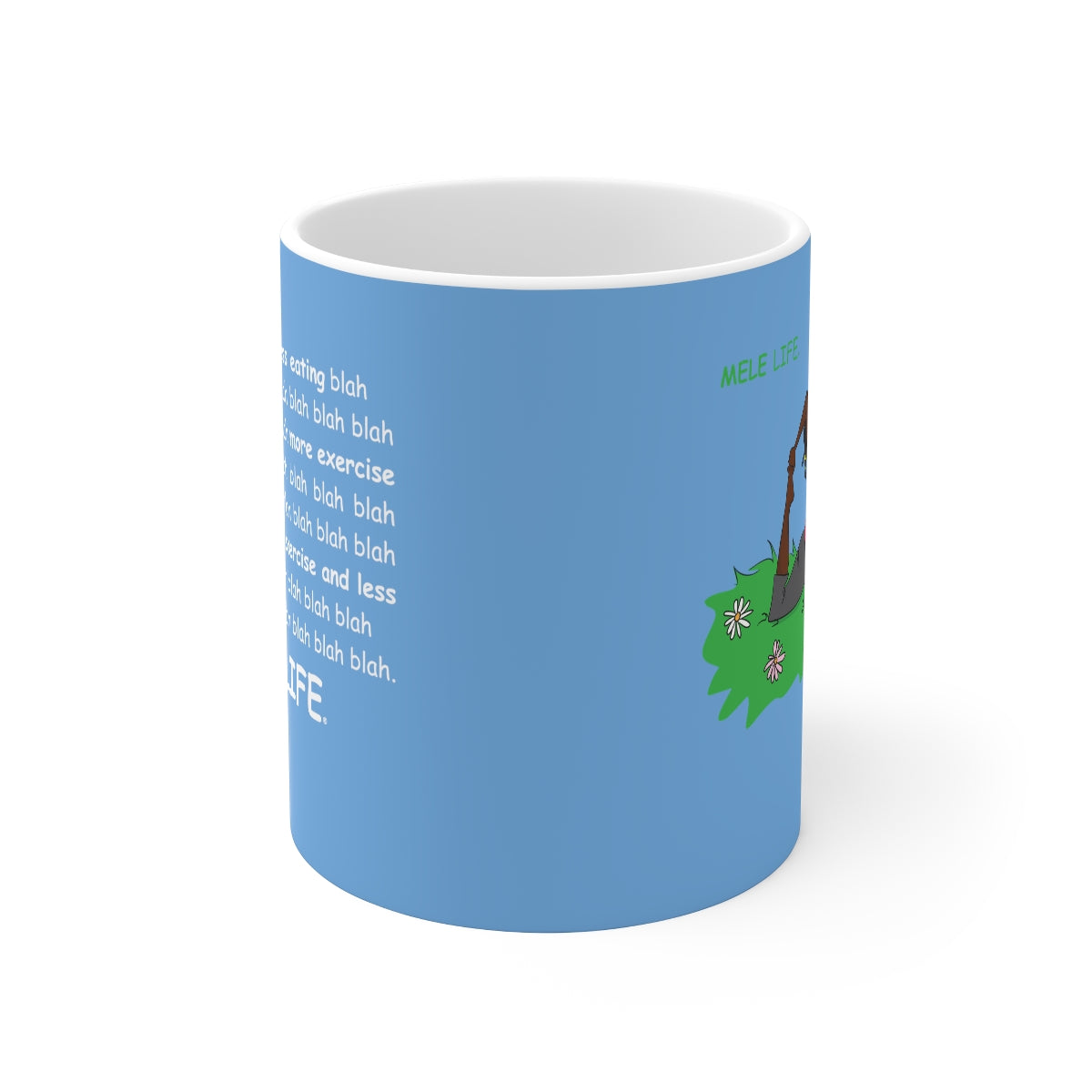 Coffee Mug - Yoga Lady 2   (light blue)