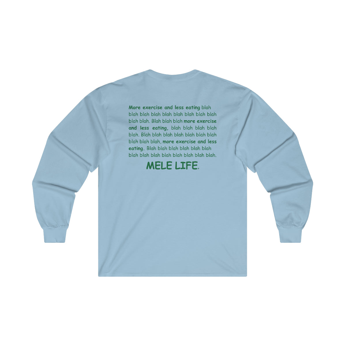 Long Sleeve Tee - strong black man (green lettering)