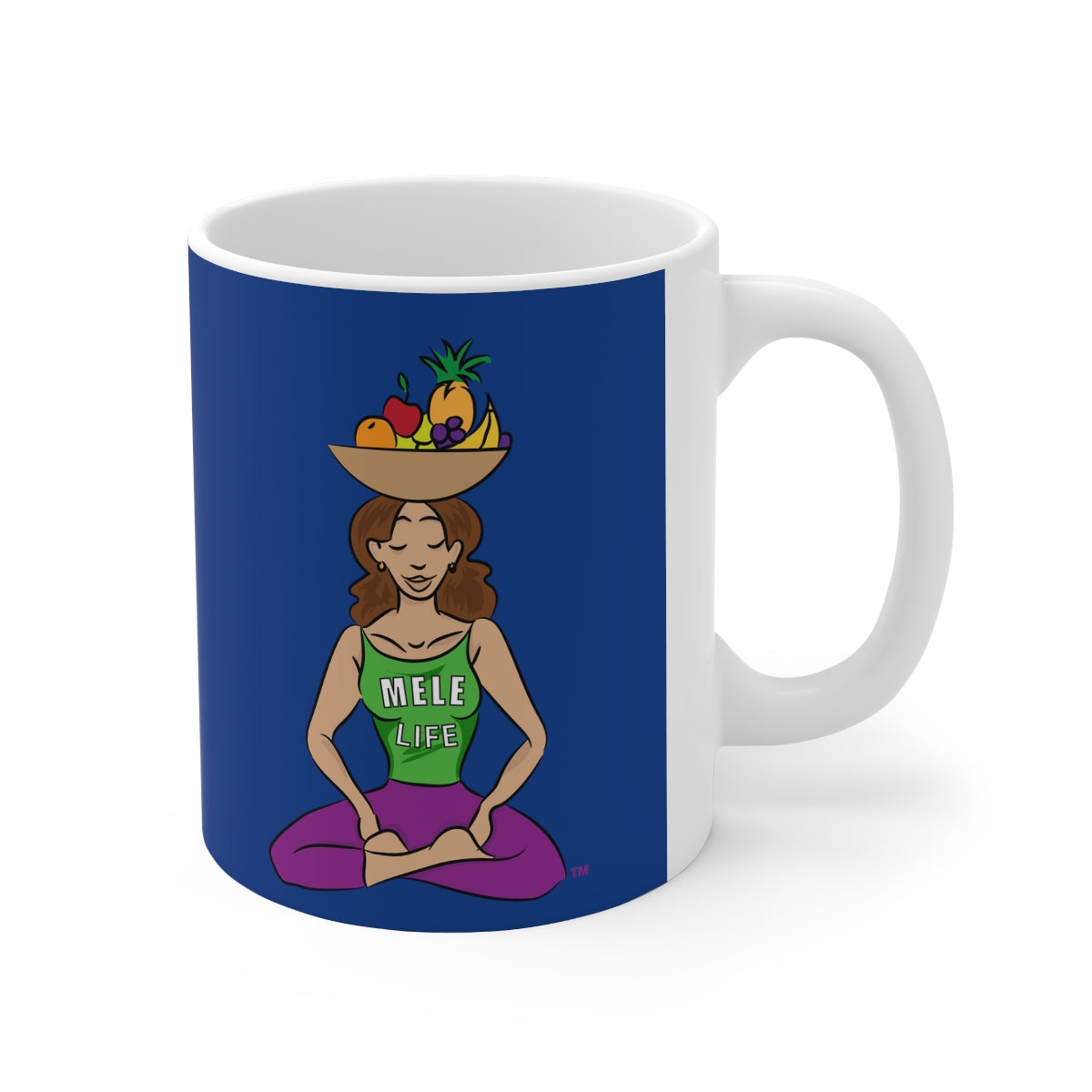 Coffee Mug - Yoga Lady 1   (dark blue)