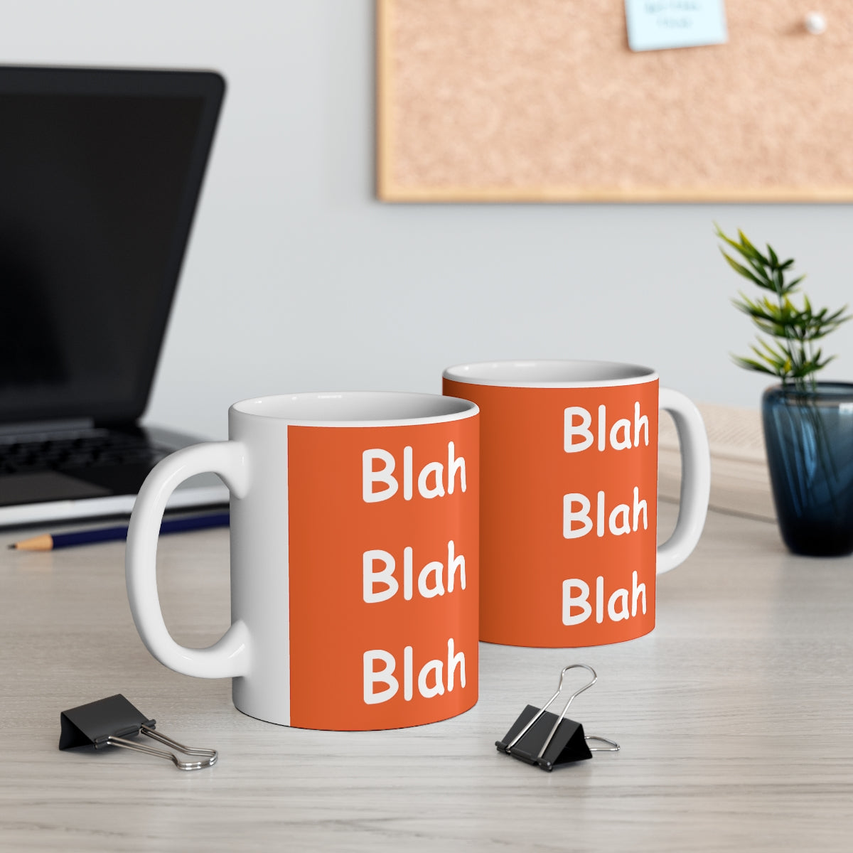 Coffee Mug - Blah Blah Blah   (orange)