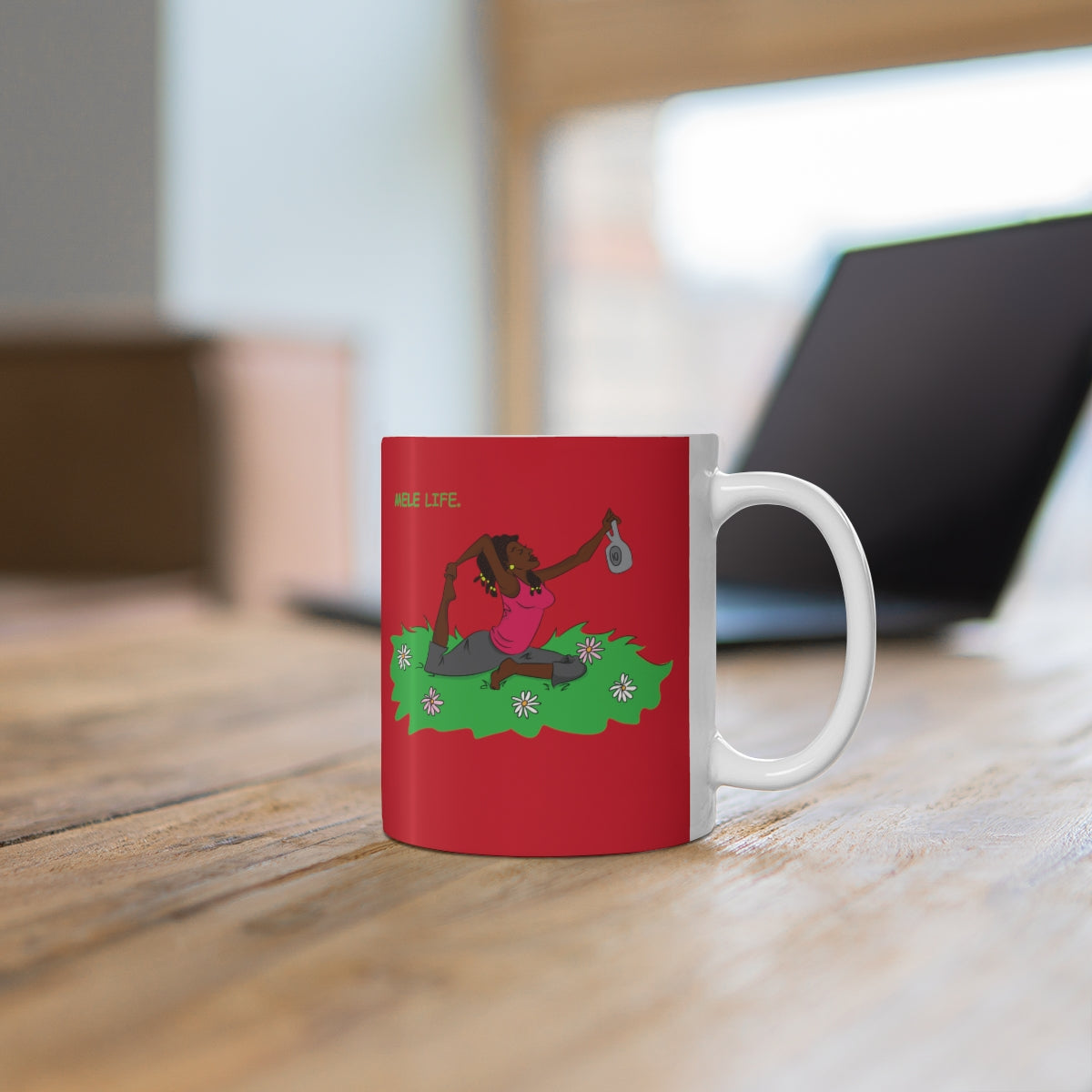 Coffee Mug - Yoga Lady 2   (red)
