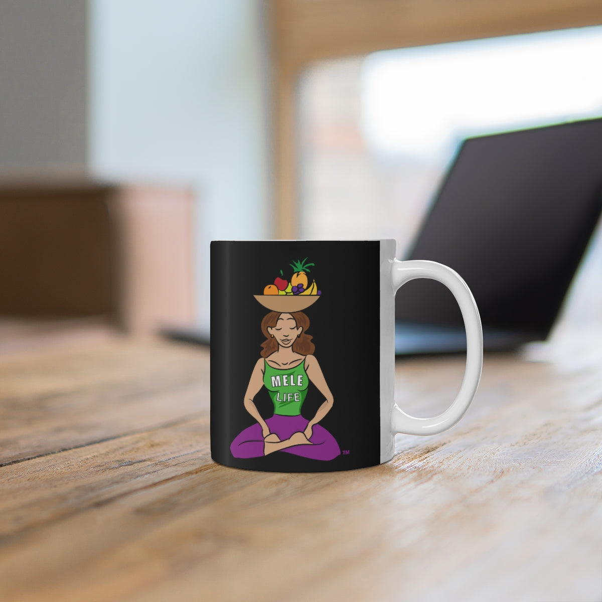 Coffee Mug - Yoga Lady 1   (black)