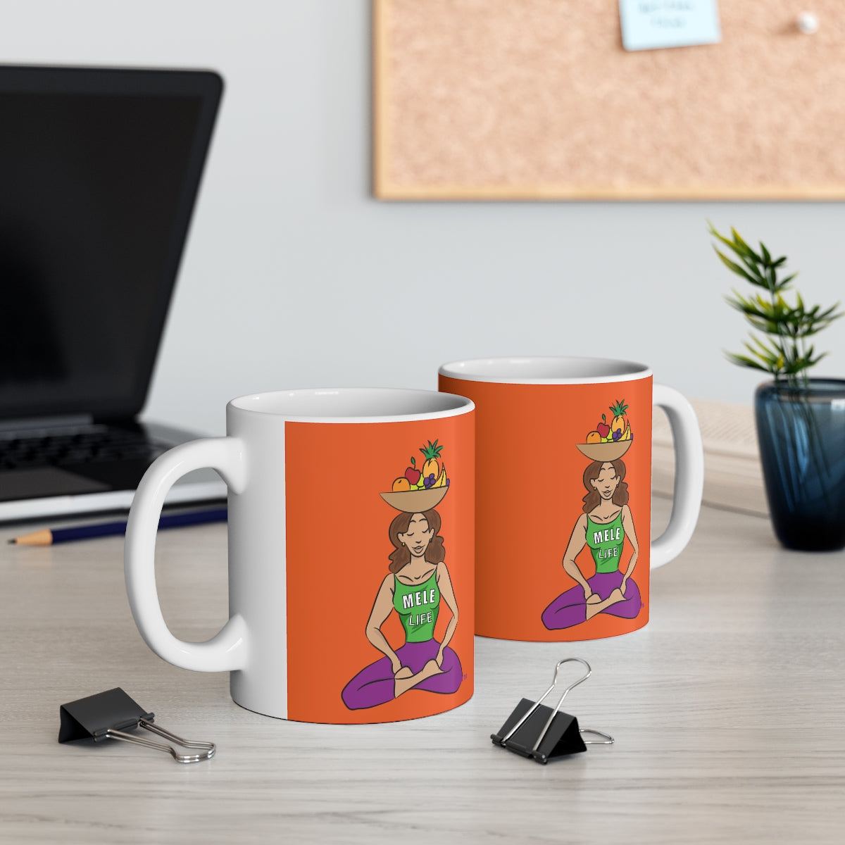 Coffee Mug - Yoga Lady 1   (orange)