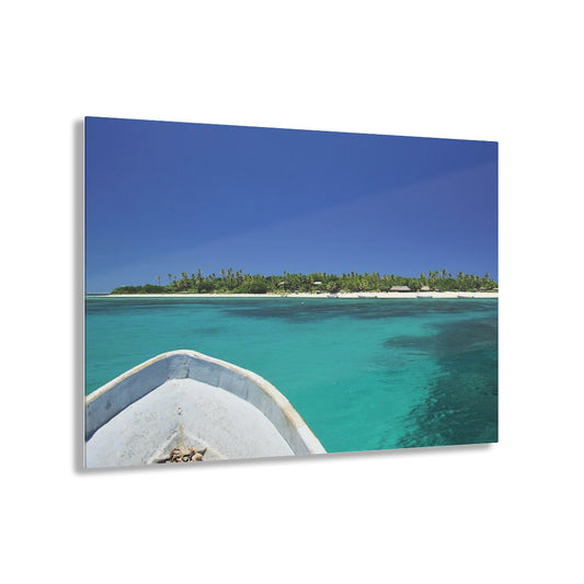 Acrylic Art - Island Paradise in Fiji  (14"x11")