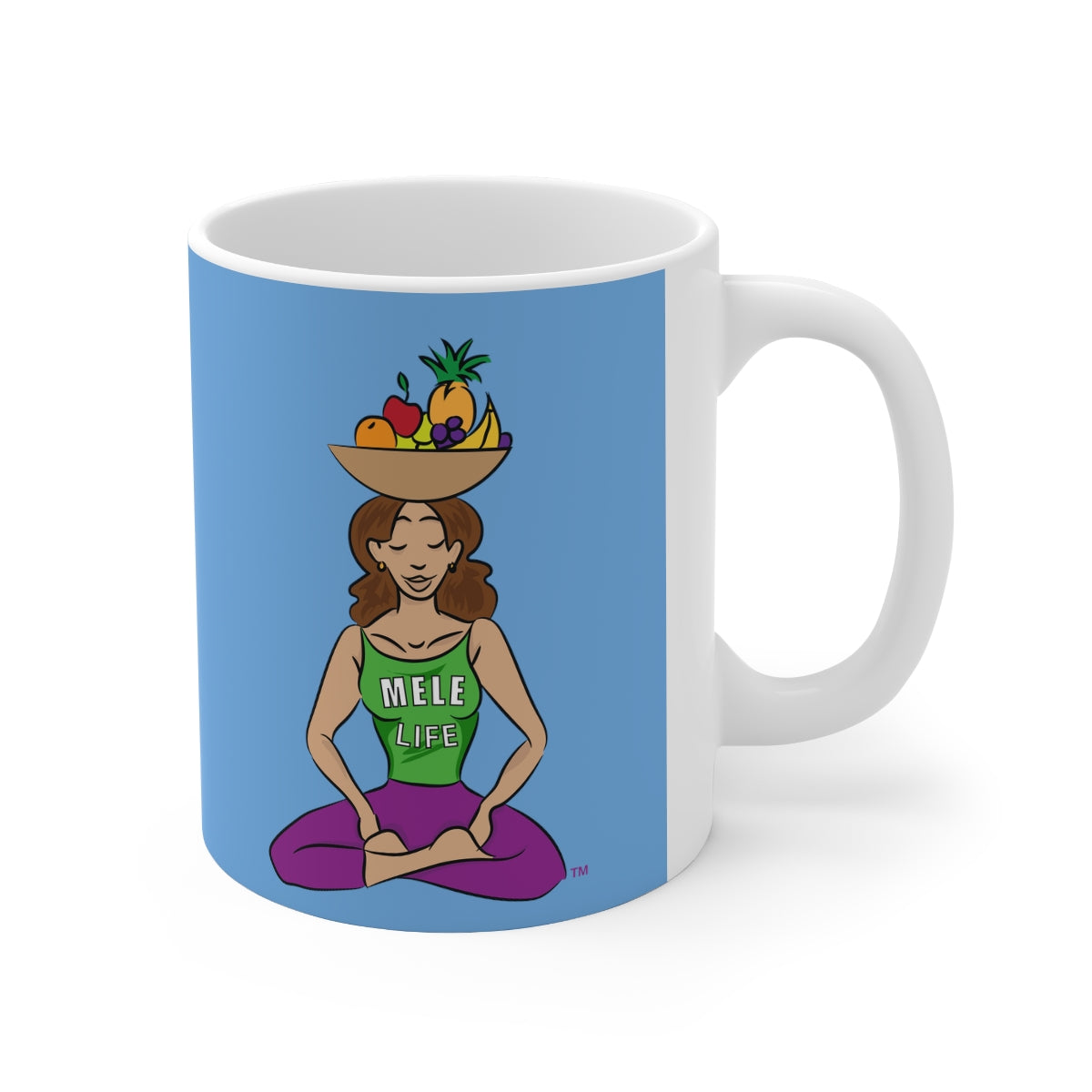 Coffee Mug - Yoga Lady 1   (light blue)