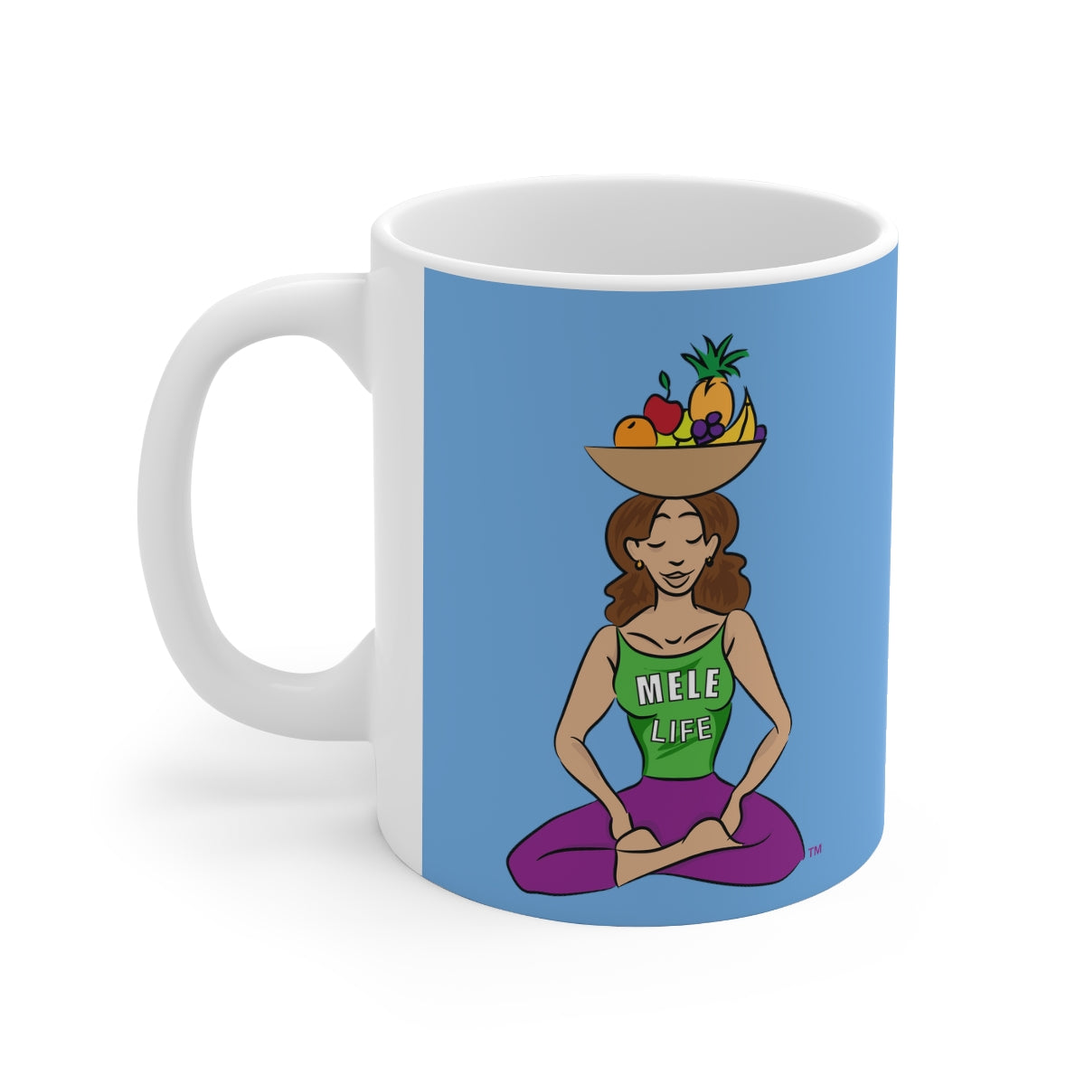 Coffee Mug - Yoga Lady 1   (light blue)