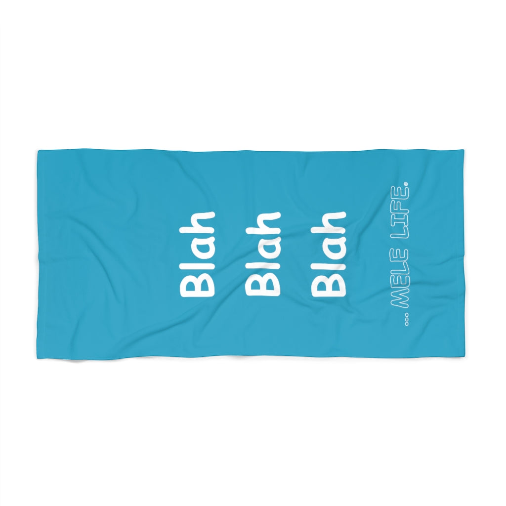 Beach, Bath & Pool Towel - Blah Blah Blah (turquoise)