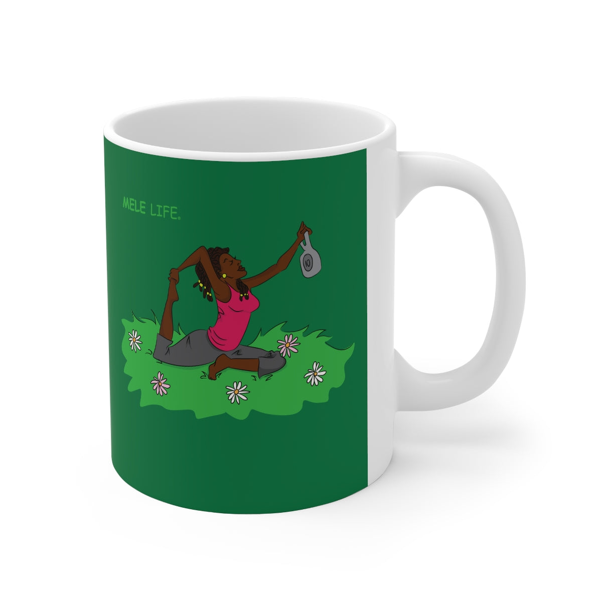 Coffee Mug - Yoga Lady 2   (green)