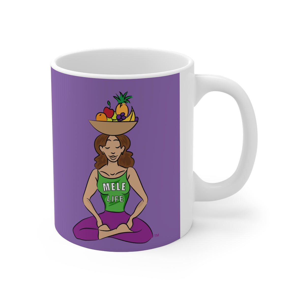 Coffee Mug - Yoga Lady 1   (purple)