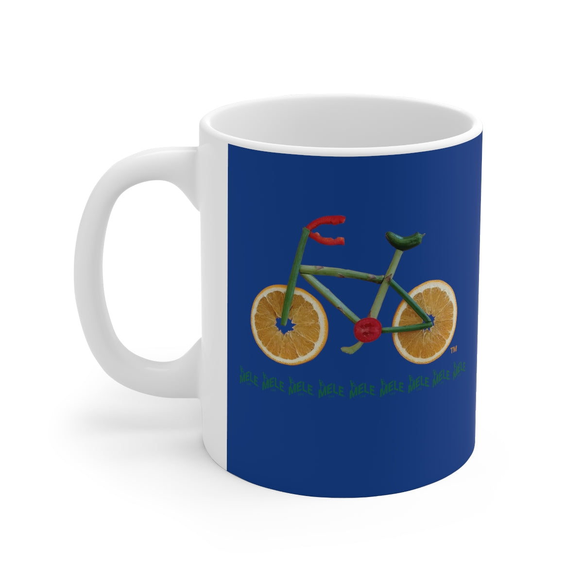 Coffee Mug - Veggie Bike  (dark blue)