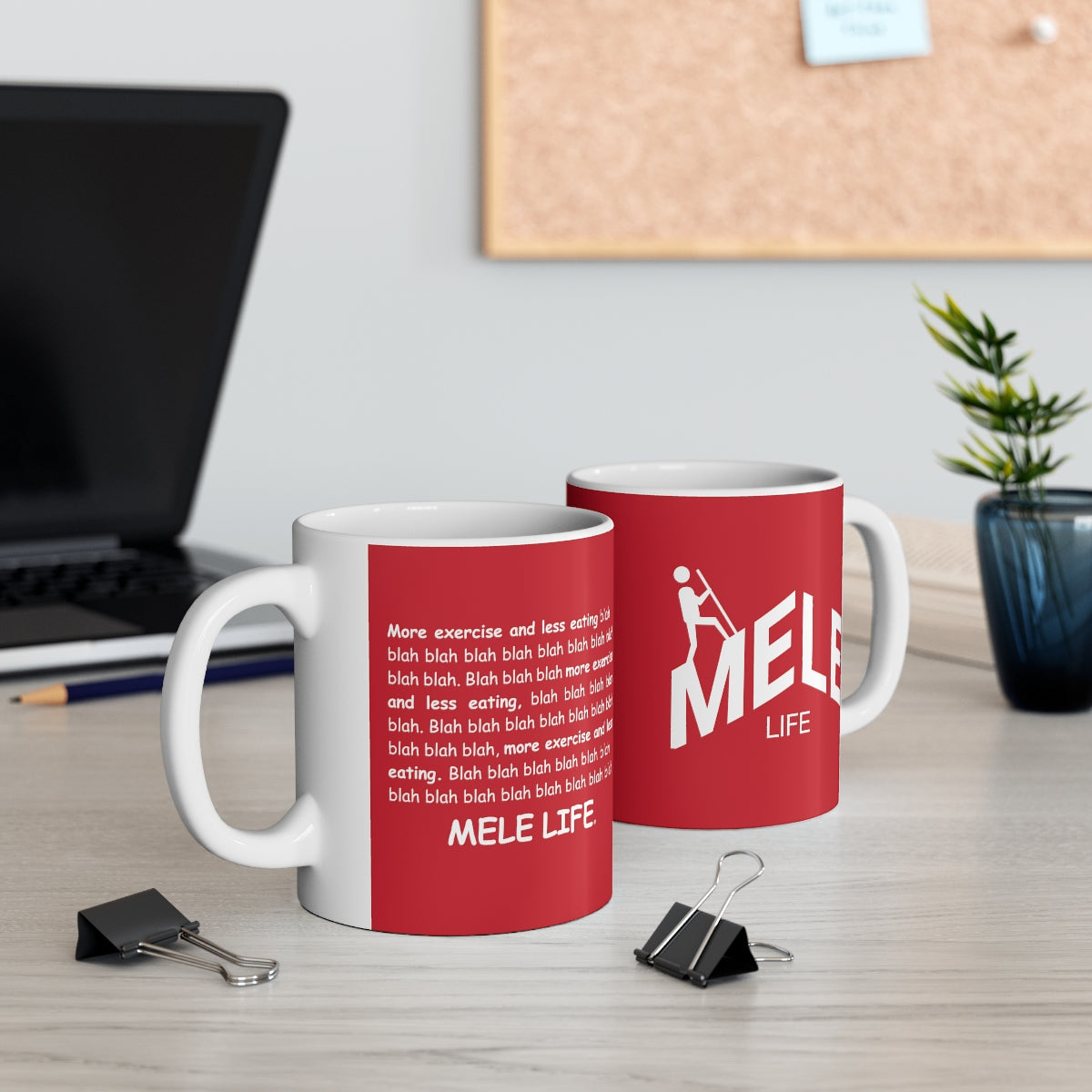 Coffee Mug - MELE LIFE   (red)