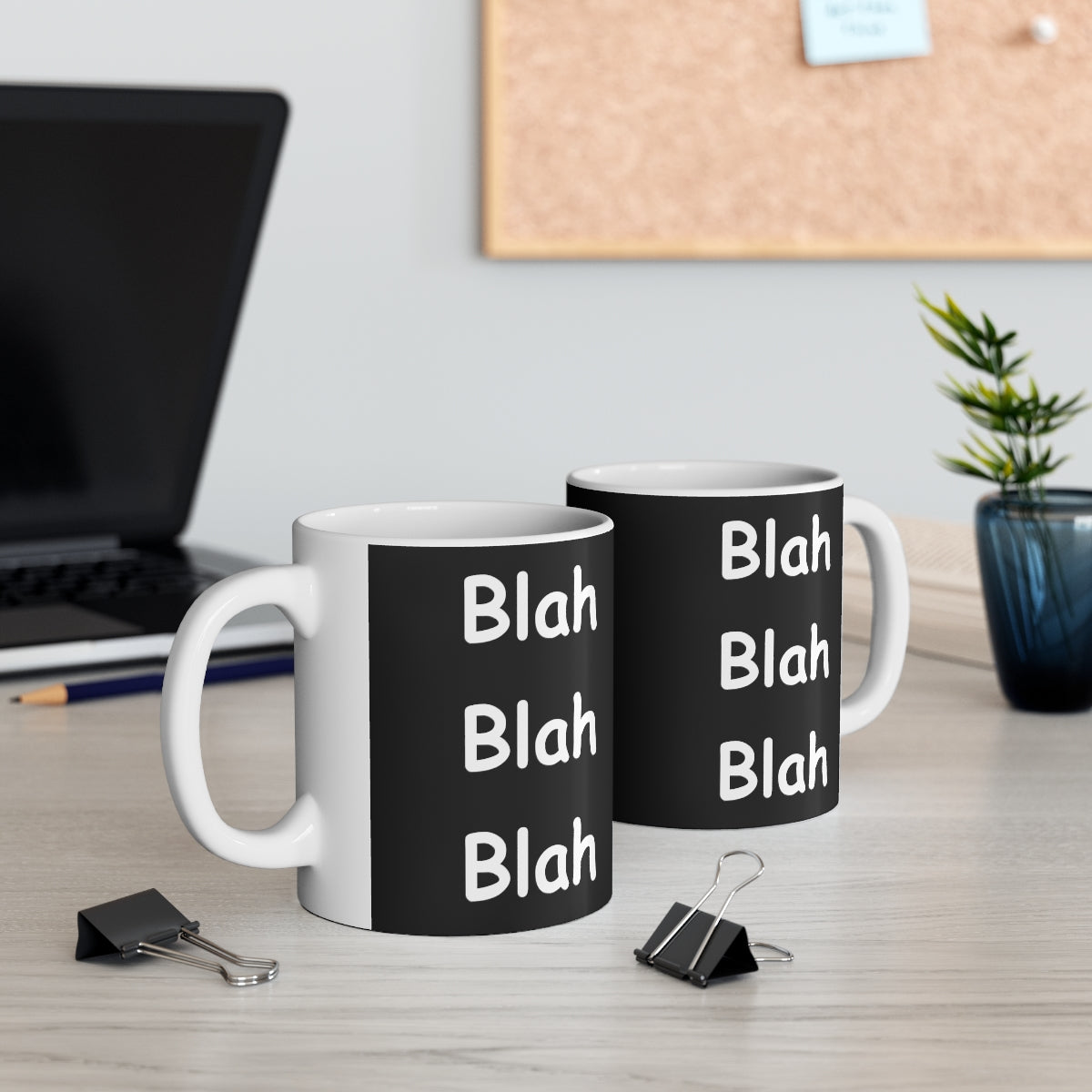 Coffee Mug - Blah Blah Blah   (black)