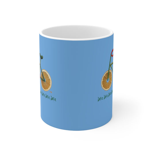 Coffee Mug - Veggie Bike  (light blue)