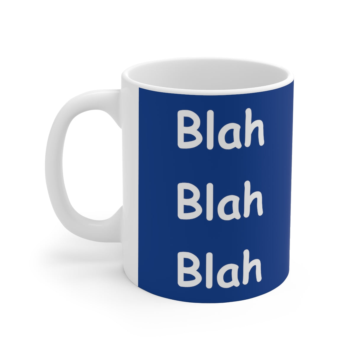 Coffee Mug - Blah Blah Blah   (dark blue)