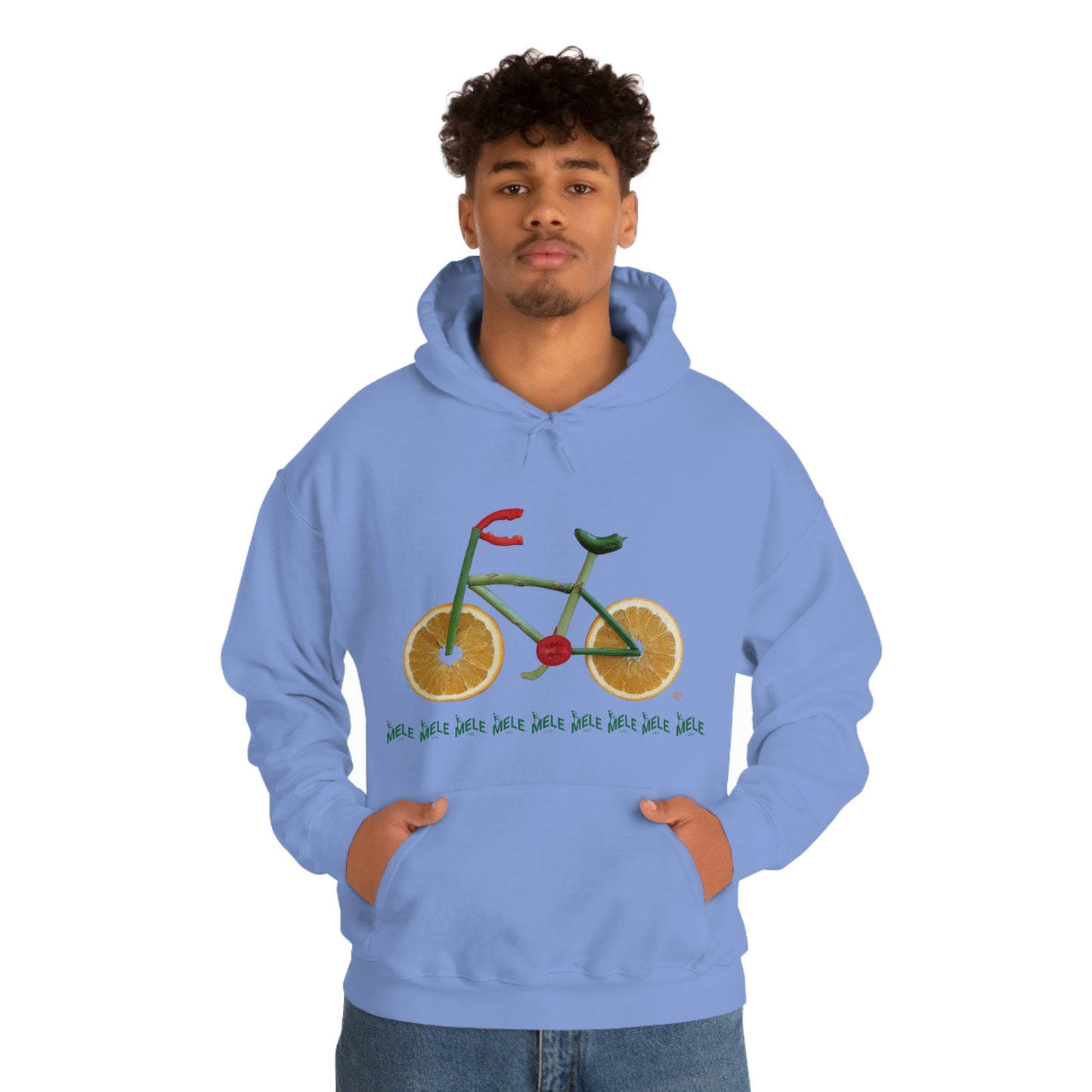 Unisex Heavy Blend™ Hooded Sweatshirt - Veggie Bike  (color palette B)