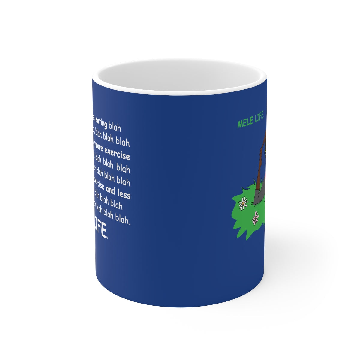 Coffee Mug - Yoga Lady 2   (dark blue)