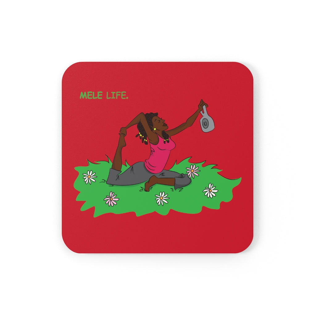 Coaster - Yoga Lady2   (red)